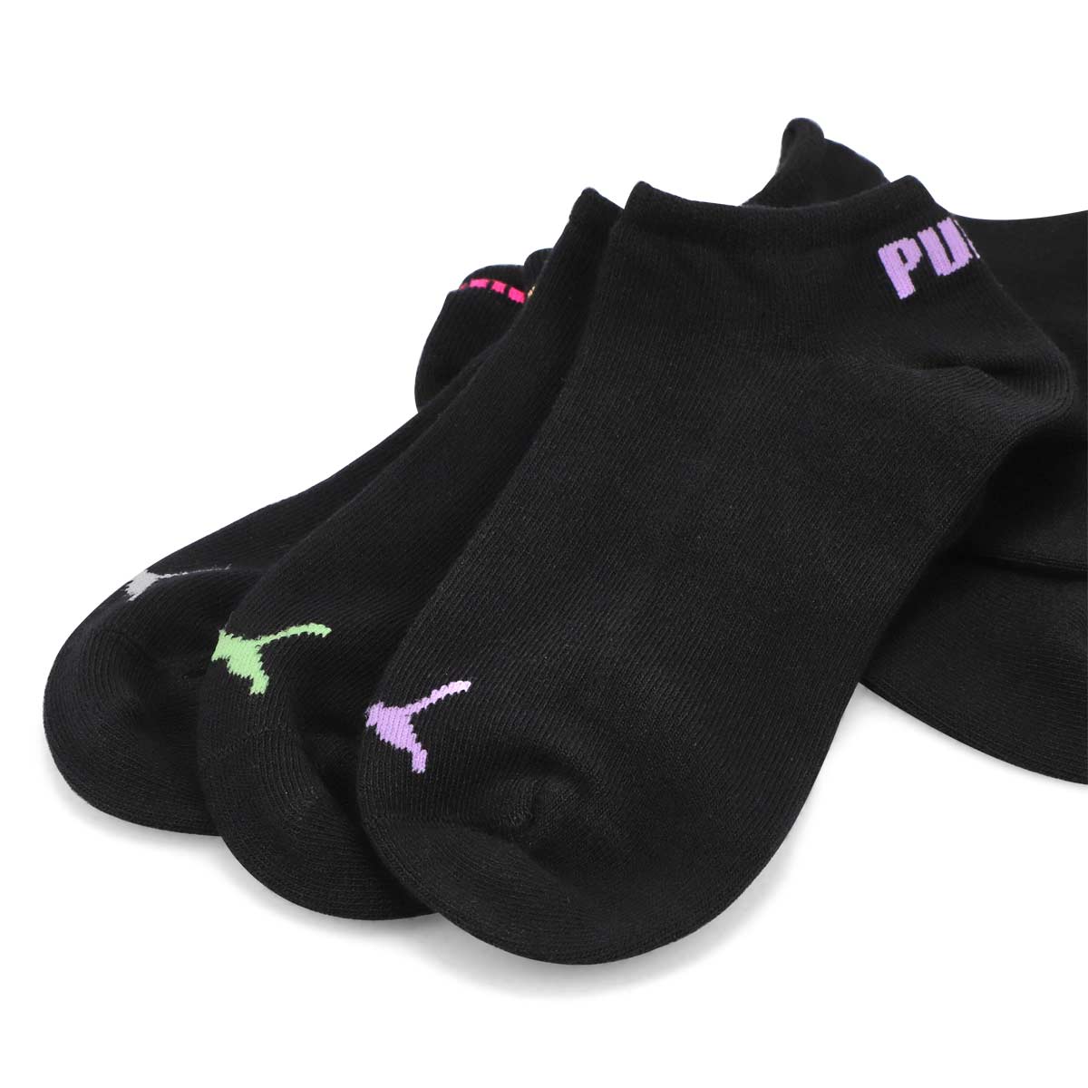 Women's Fashion No Show Sock 6 Pack - Black/Multi