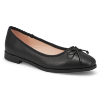 Women's Paislee Leather Ballerina Flat - Black