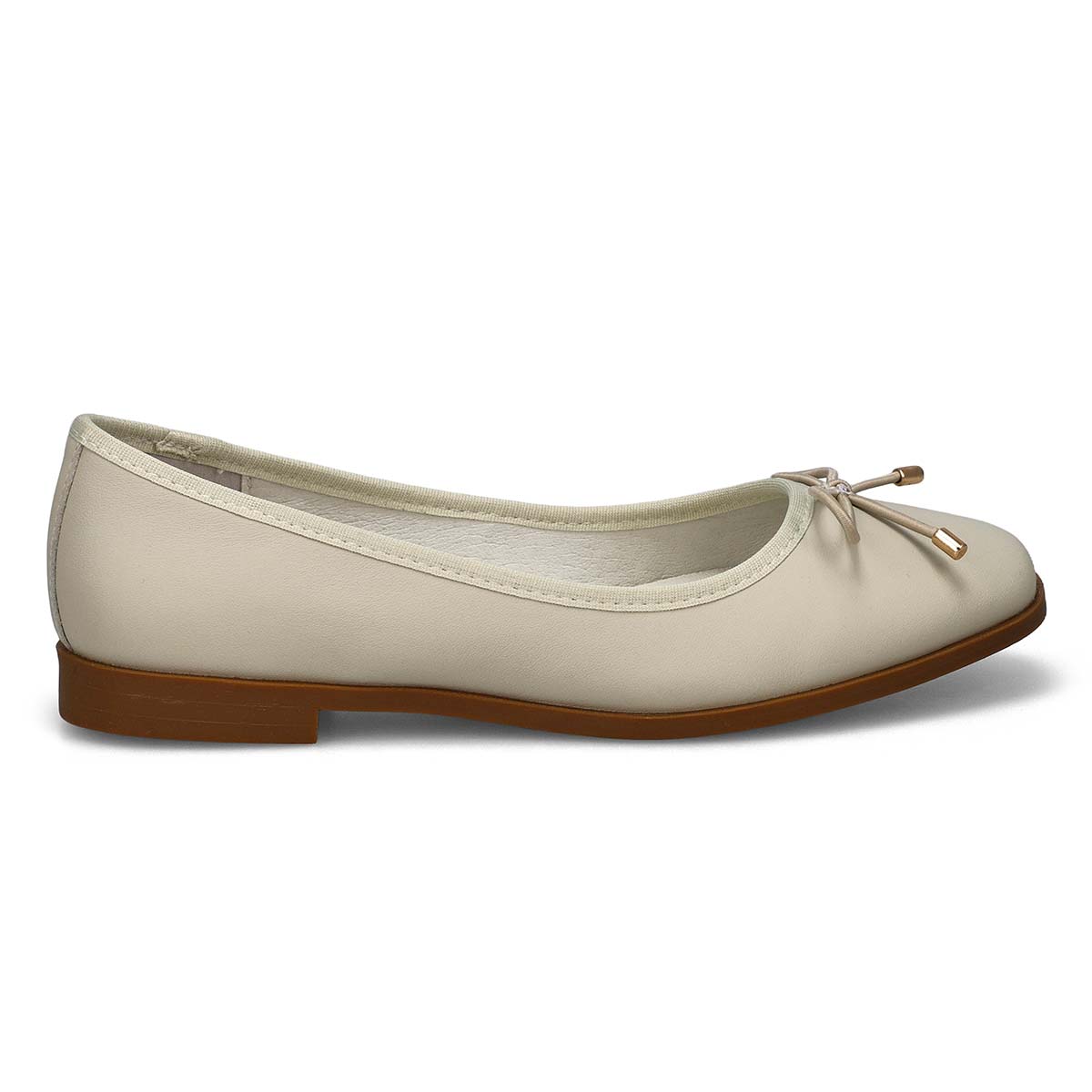 Ballerine en cuir PAISLEE, craie, femmes