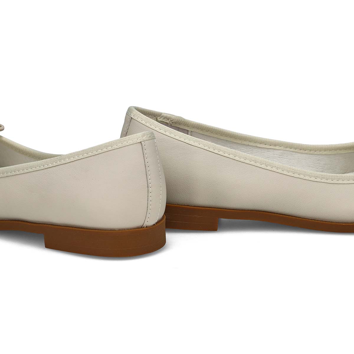 Woemn's Paislee Leather Ballerina Flat - Chalk