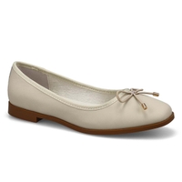 Woemn's Paislee Leather Ballerina Flat - Chalk