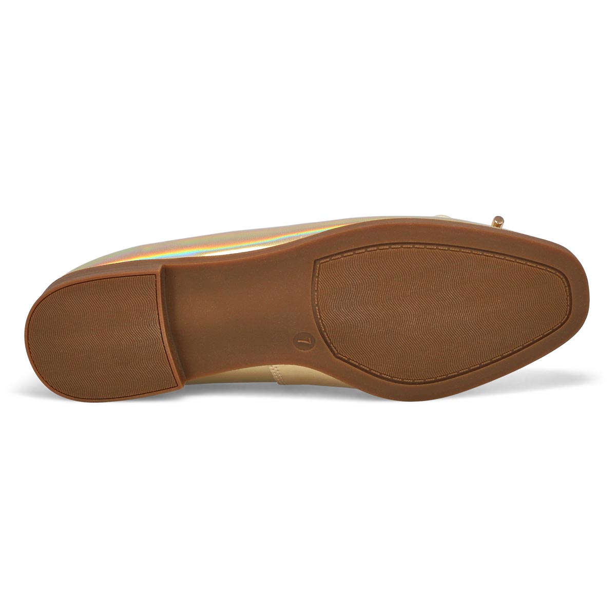 Women's Paislee-M Leather Ballerina Flat - Gold