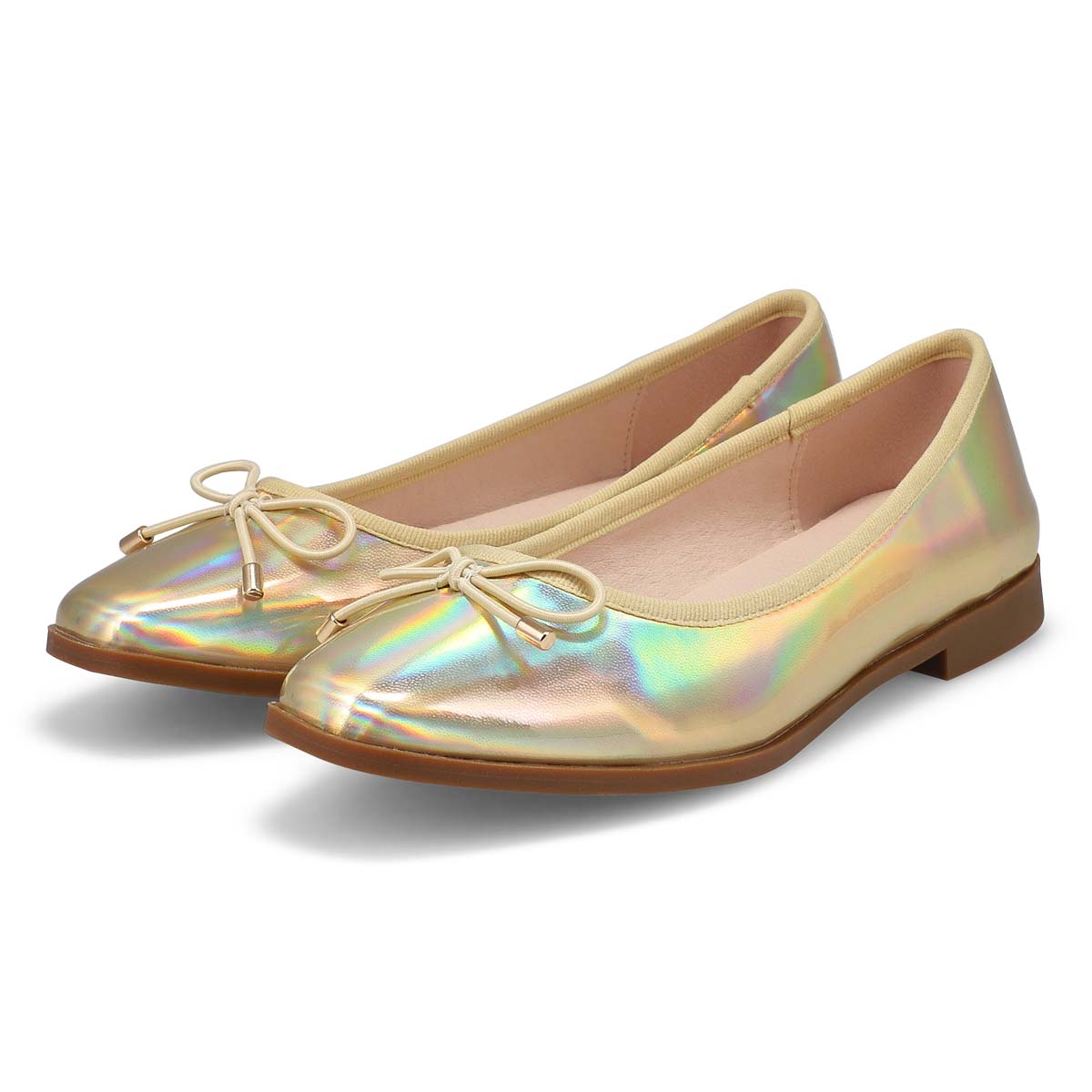 Women's Paislee-M Leather Ballerina Flat - Gold