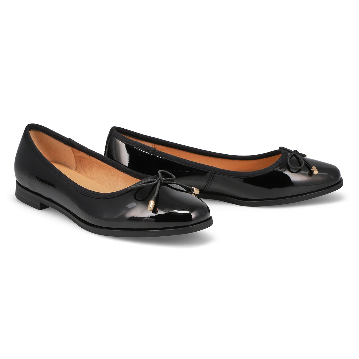 Ballerine en cuir verni PAISLEE-P, noir, femmes