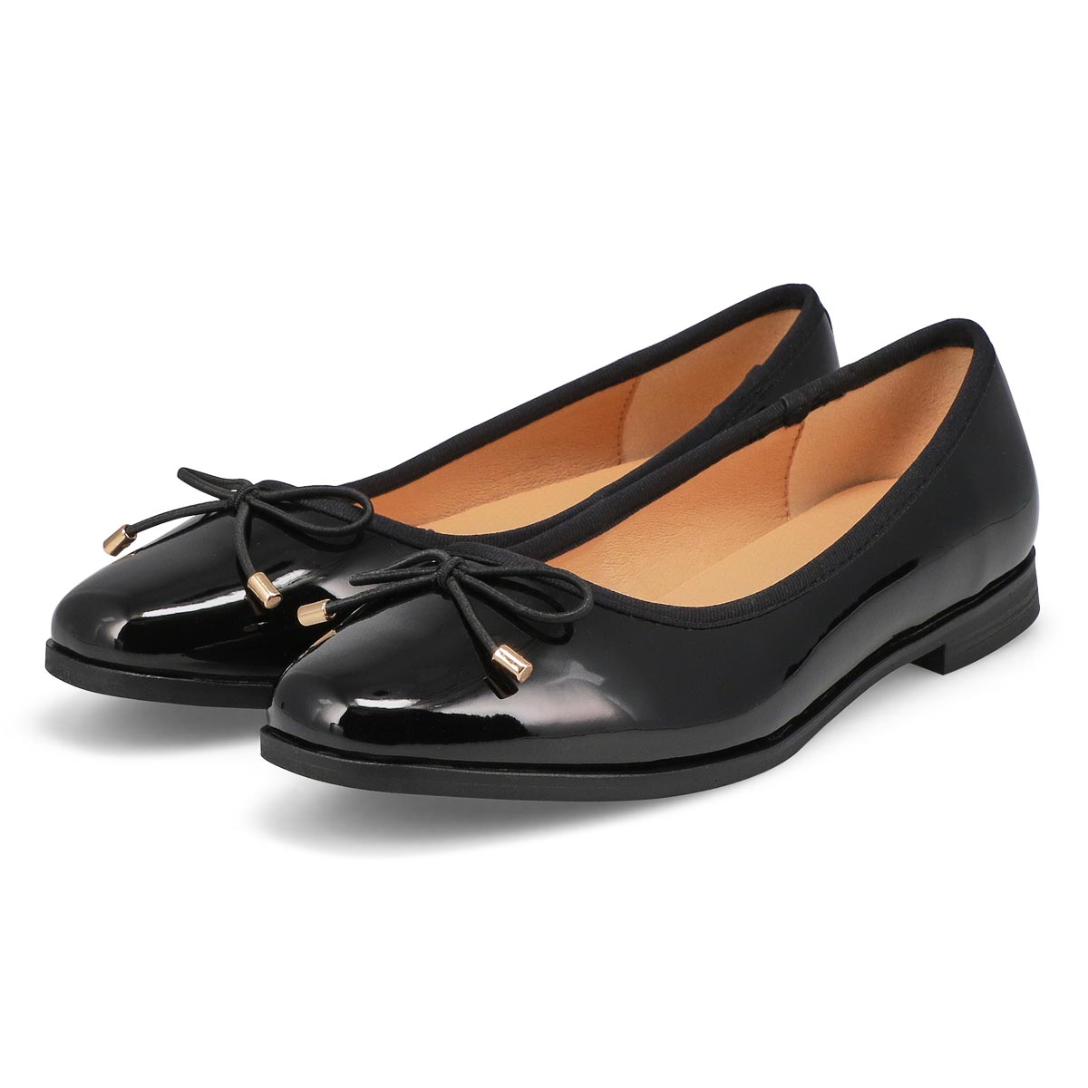 Woemn's Paislee-P Patent Leather Ballerina Flat - Black