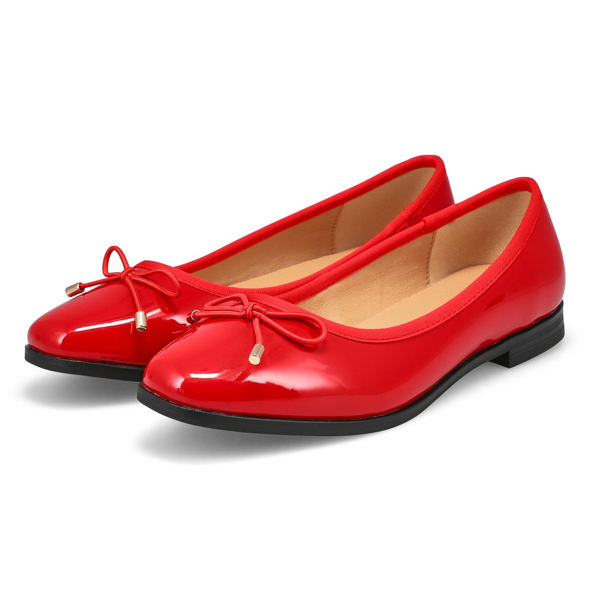 Women's Paislee-P Patent Leather Ballerina Flat - Red