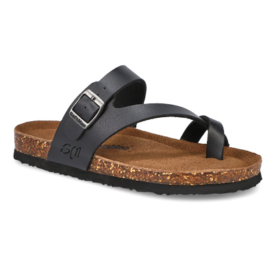 Grls Phoenix Memory Foam Sandal- Black