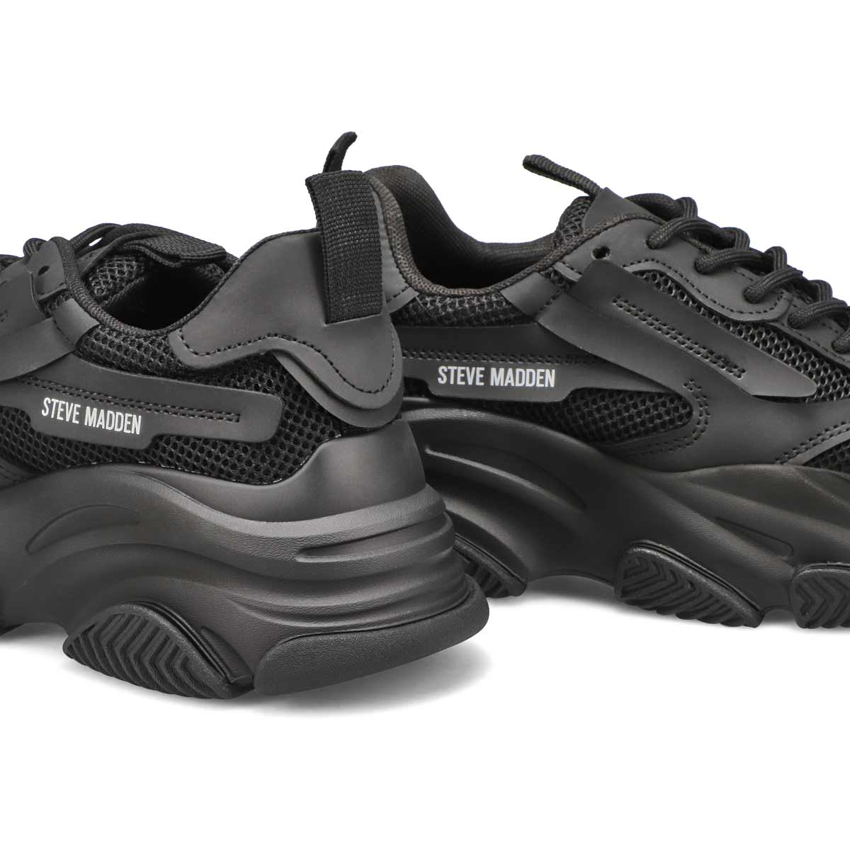 POSSESSION Black/Tan Platform Sneaker  Women's Lace Up Sneakers – Steve  Madden