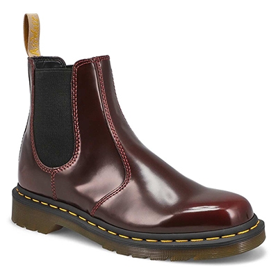 Lds 2976 Vegan Chelsea Boot - Cherry Red