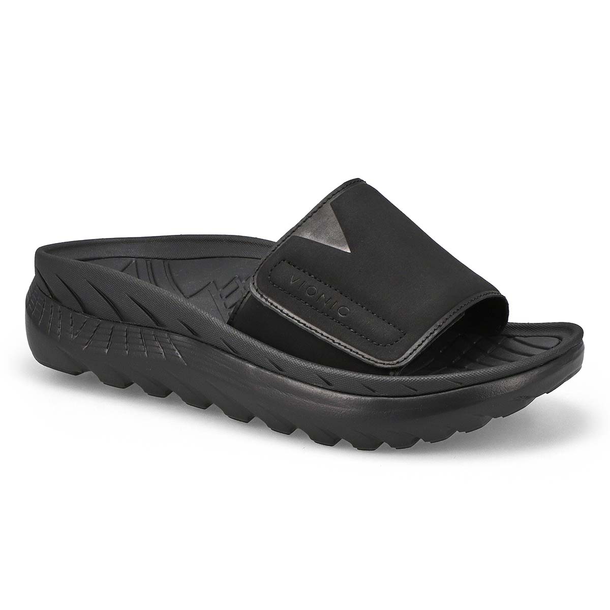 Ladies Rejuvenate Platform Slide Sandal - Black