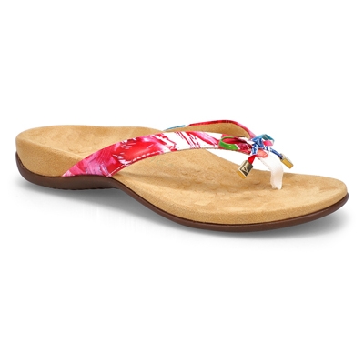 Lds Rest Bella Arch Support Thong Sandal - White/Multi