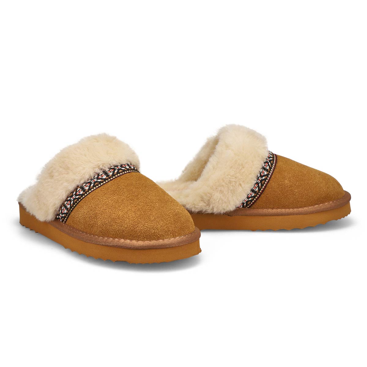 Women's Runabout Open Back Suede Slipper - Chestnut