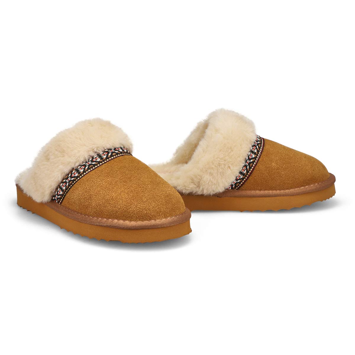 Women's Runabout Open Back Suede Slipper - Chestnut