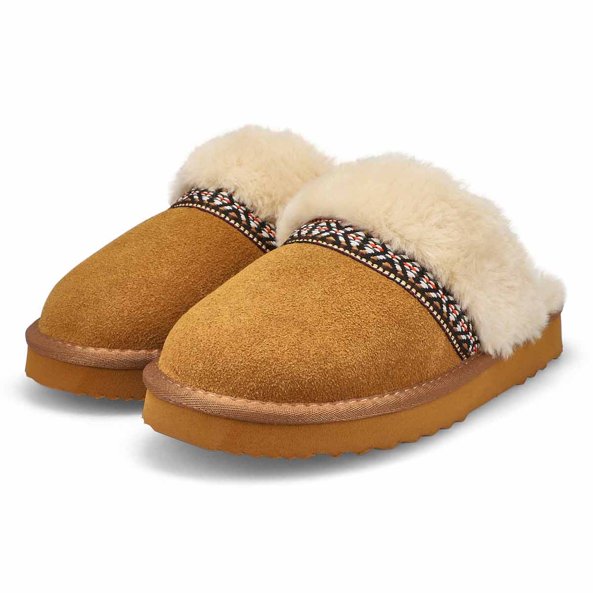 Women's Runabout Open Back Suede Slipper - Chestnut