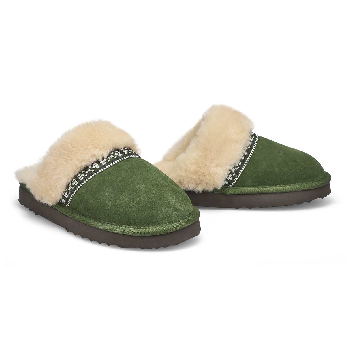 Women's Runabout Open Back Suede Slipper - Green