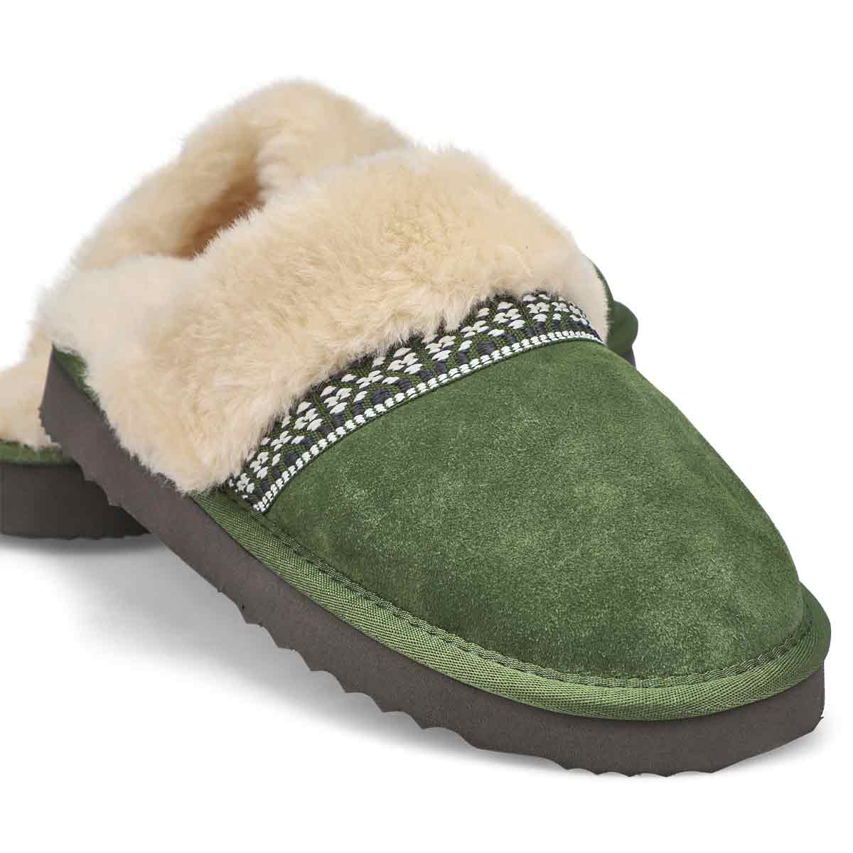 Women's Runabout Open Back Suede Slipper - Green