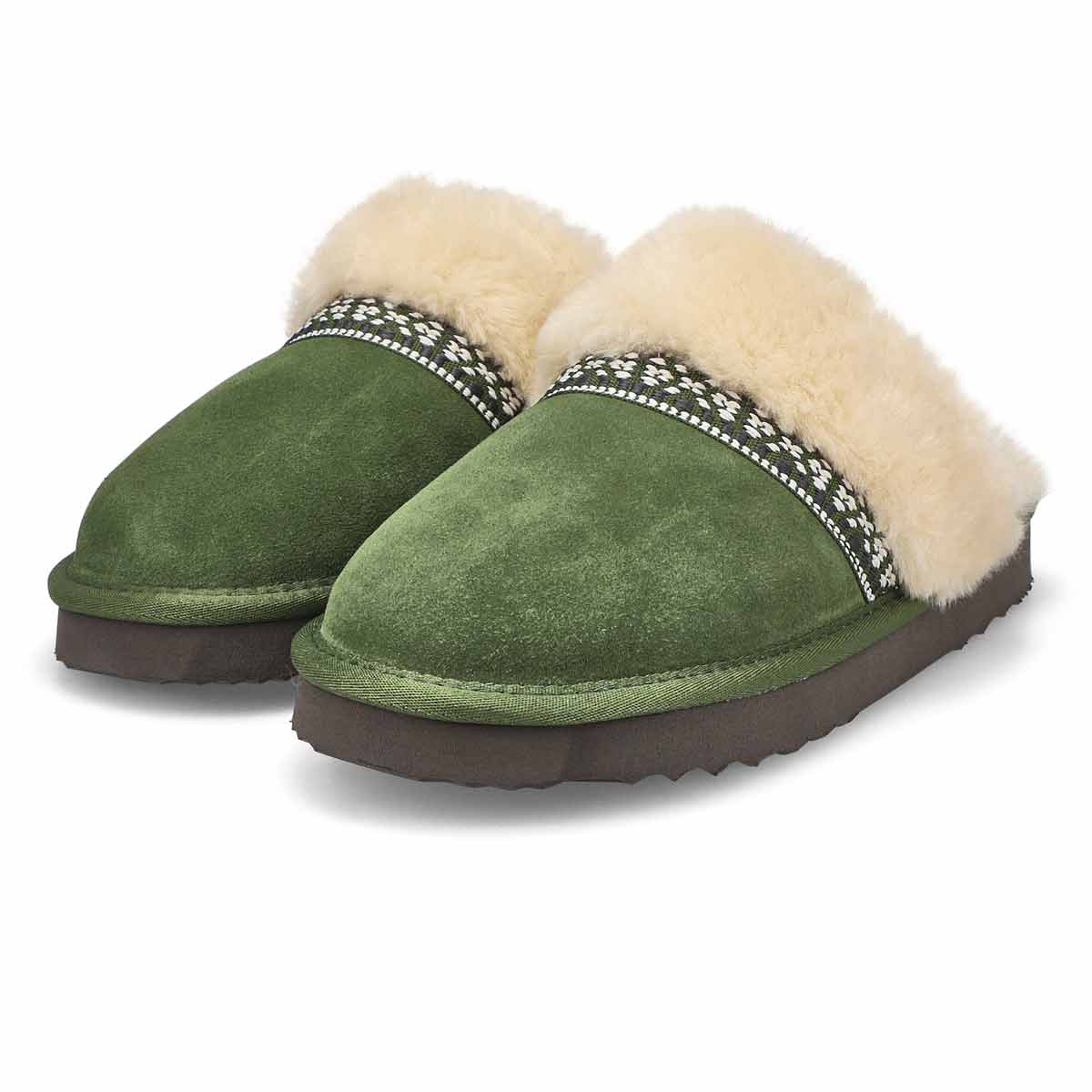 Women's Runabout Open Back Suede Slipper - Green