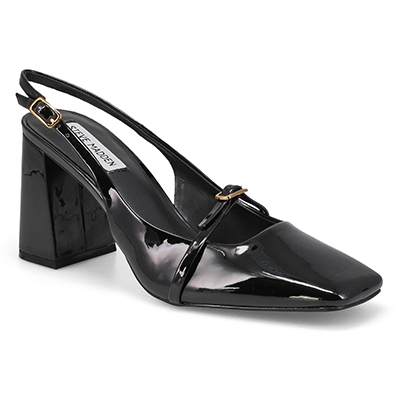 Lds Ryanne Slingback Dress Heel - Black Patent