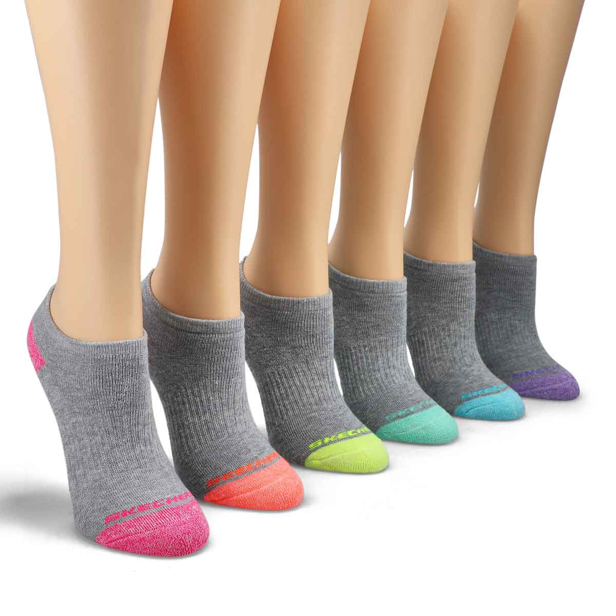 Grey cotton no-show socks, Accessories