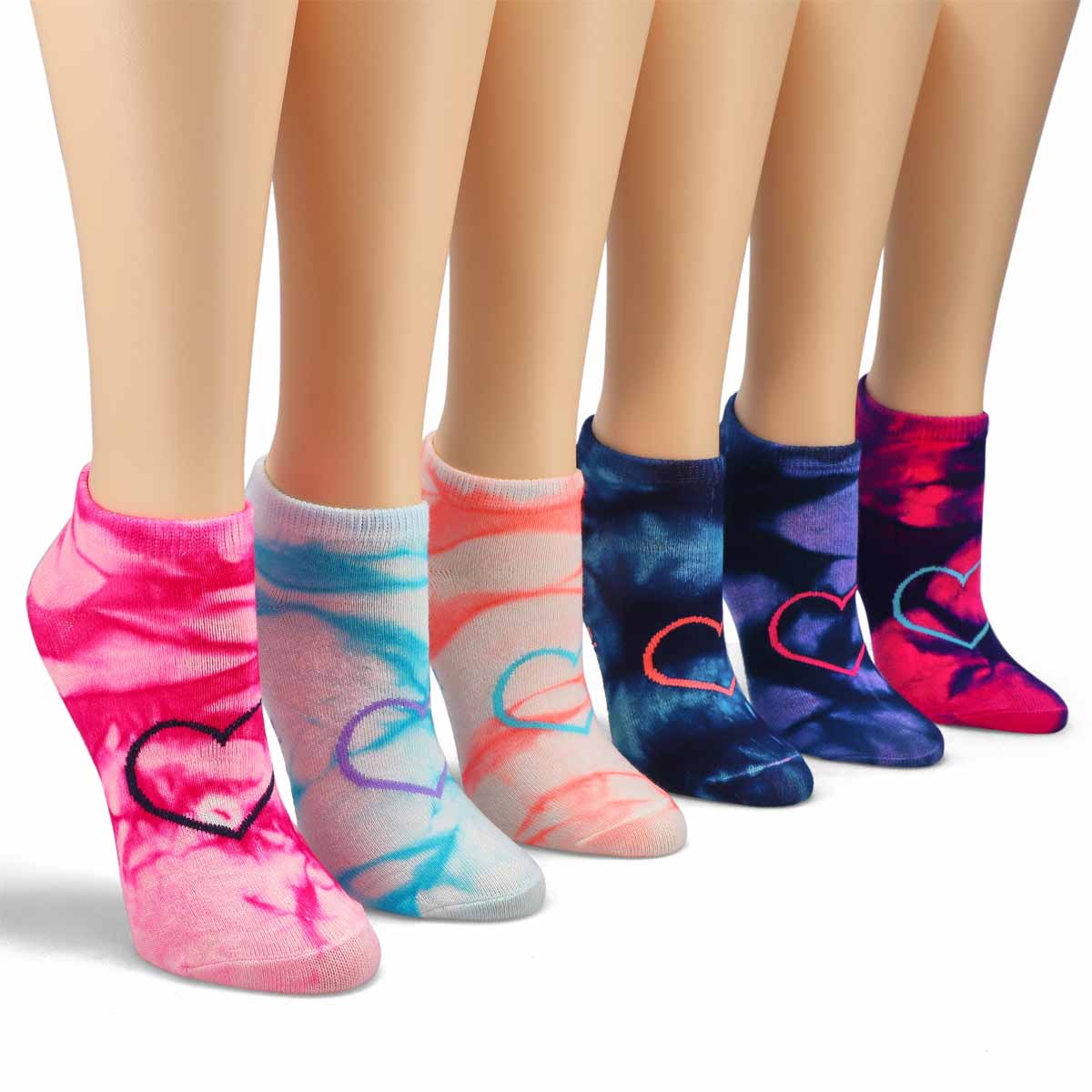 Skechers Girls' Low Cut Non Terry Sock 6 Pack