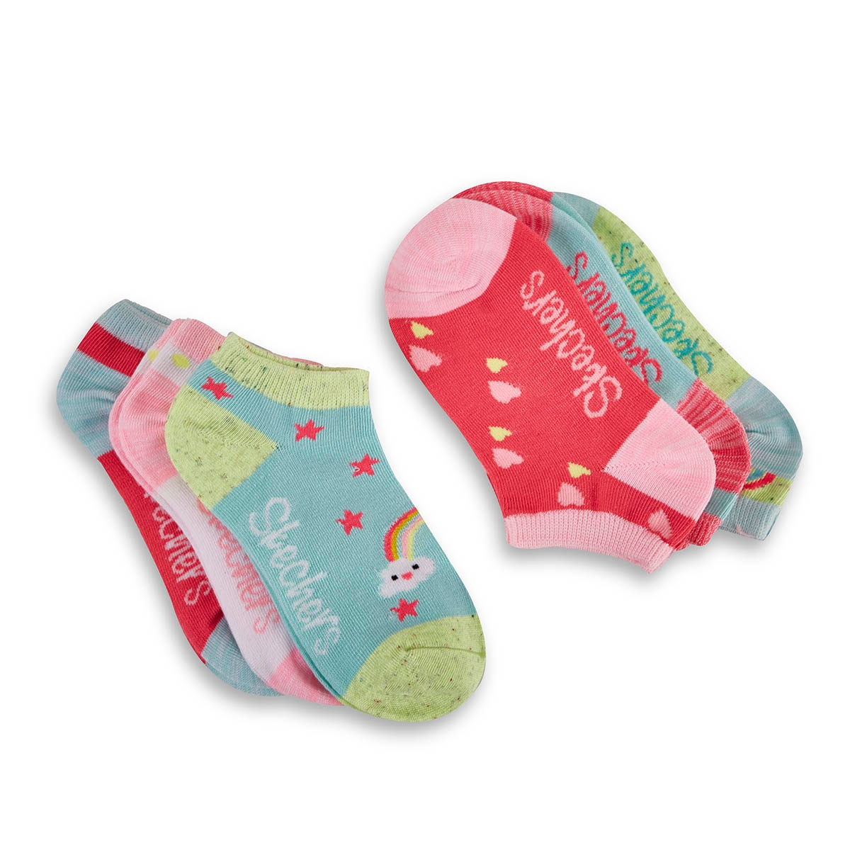 Girls' LOW CUT NON TERRY multi socks - 6pk