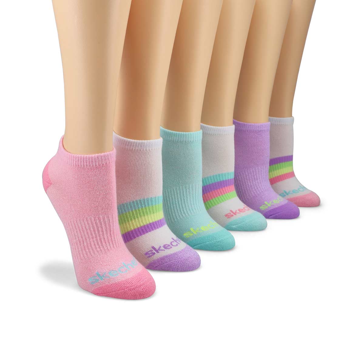 Grls' Select Terry 6 Pack Sock - Multi