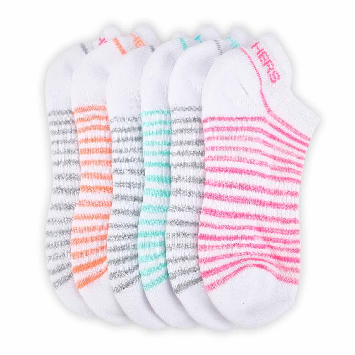 Women's Low Cut Half Terry Sock 6 Pack - Multi