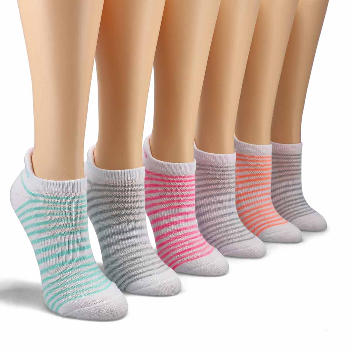 Women's Low Cut Half Terry Sock 6 Pack - Multi