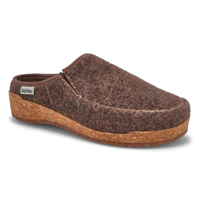 Lds Sansa2 Open Back Slipper - Dark Latte