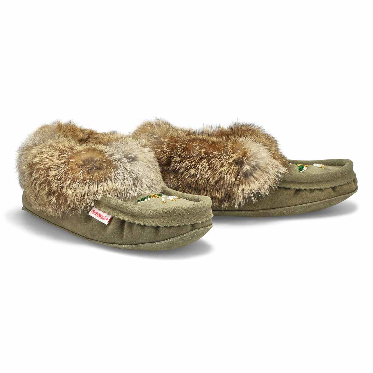 Women's SF600 Rabbitr Fur SoftMocs - Sage