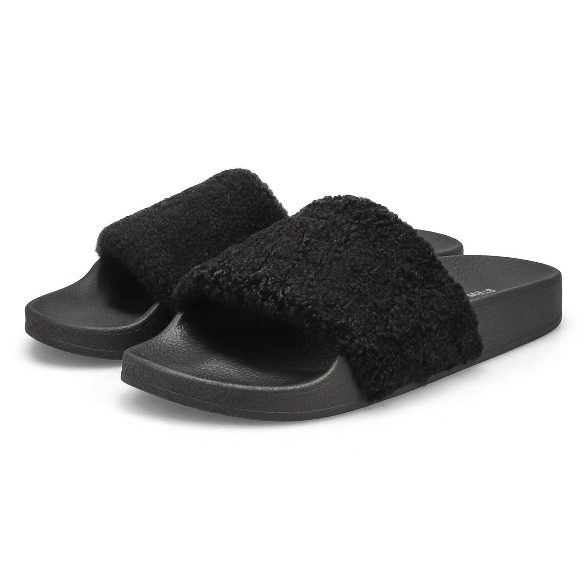 shear faux shearling slide slipper