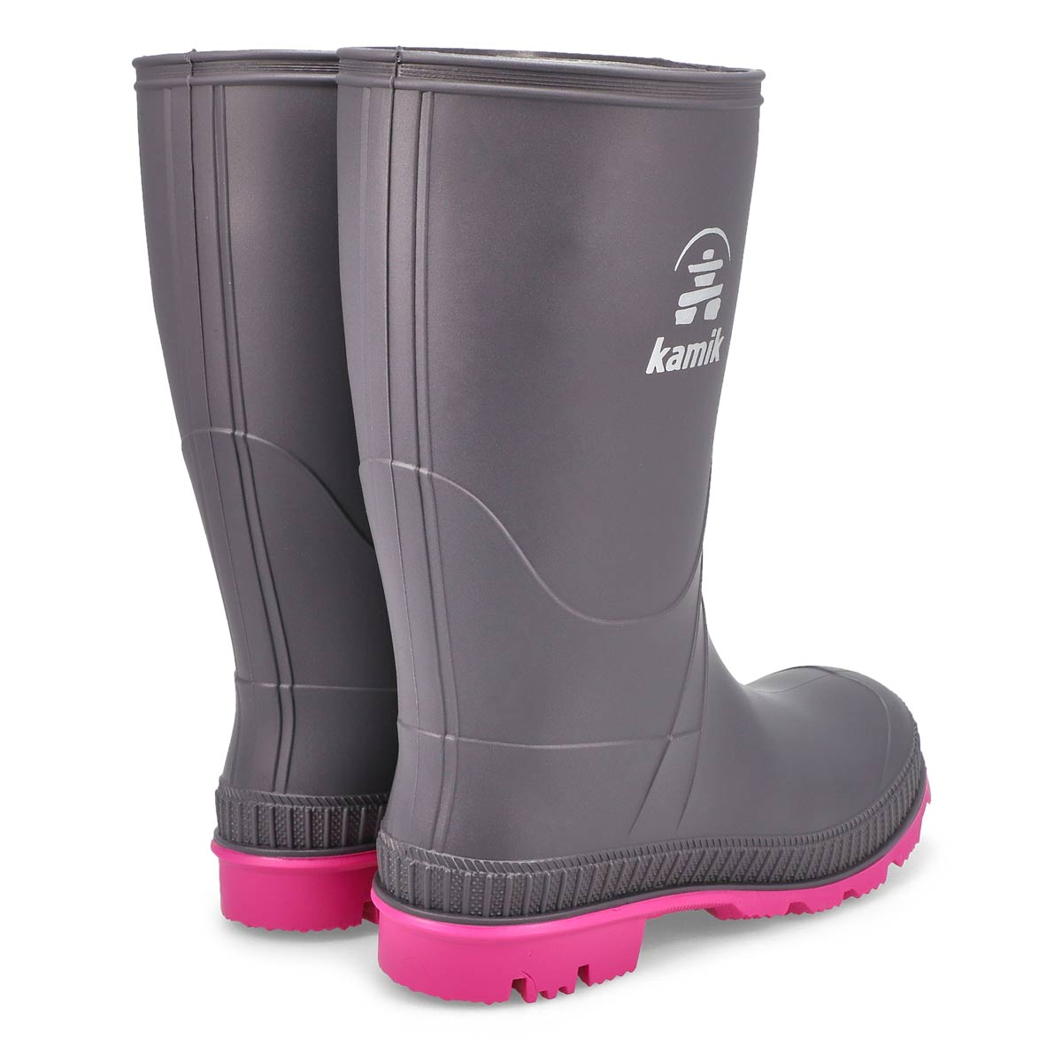 Girls' Stomp Waterproof Rain Boot - Charcoal