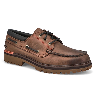 Mns A/O Lug 3 Eye Boat Shoe - Brown