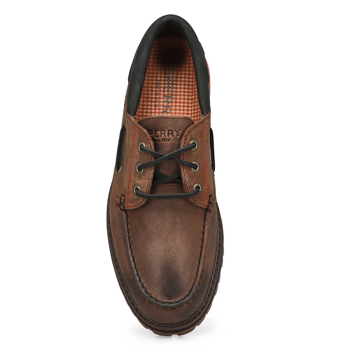 Men s A O Lug 3 Eye Boat Shoe Brown