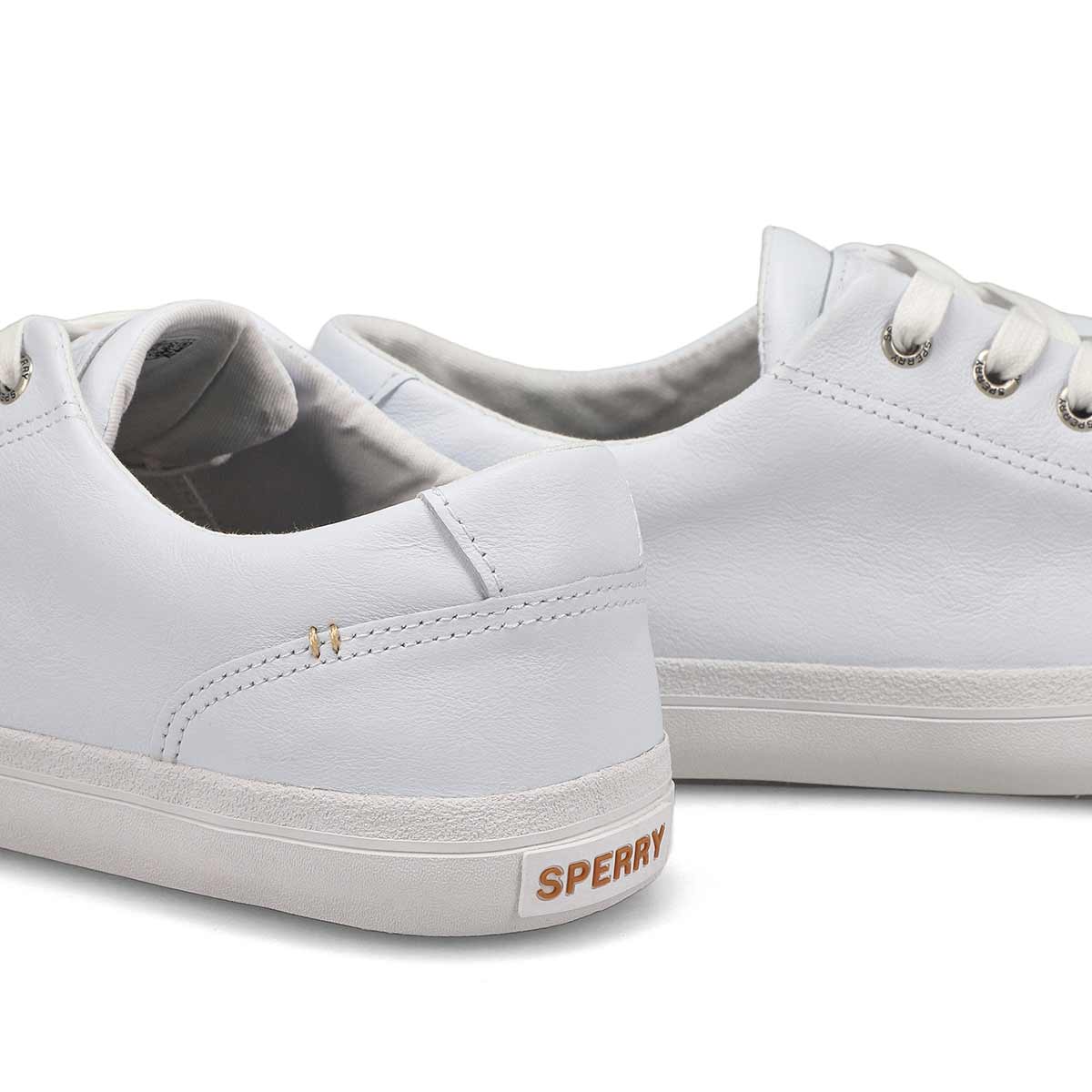 Sperry wahoo store white leather sneaker