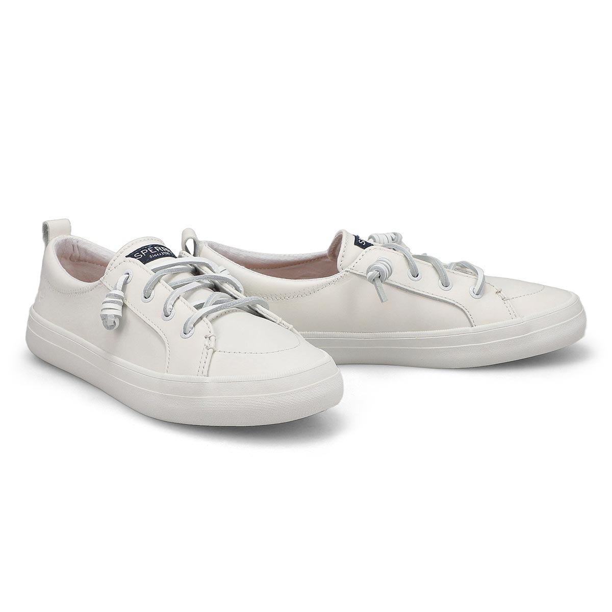 Women's Crest Vibe Leather Sneaker - White