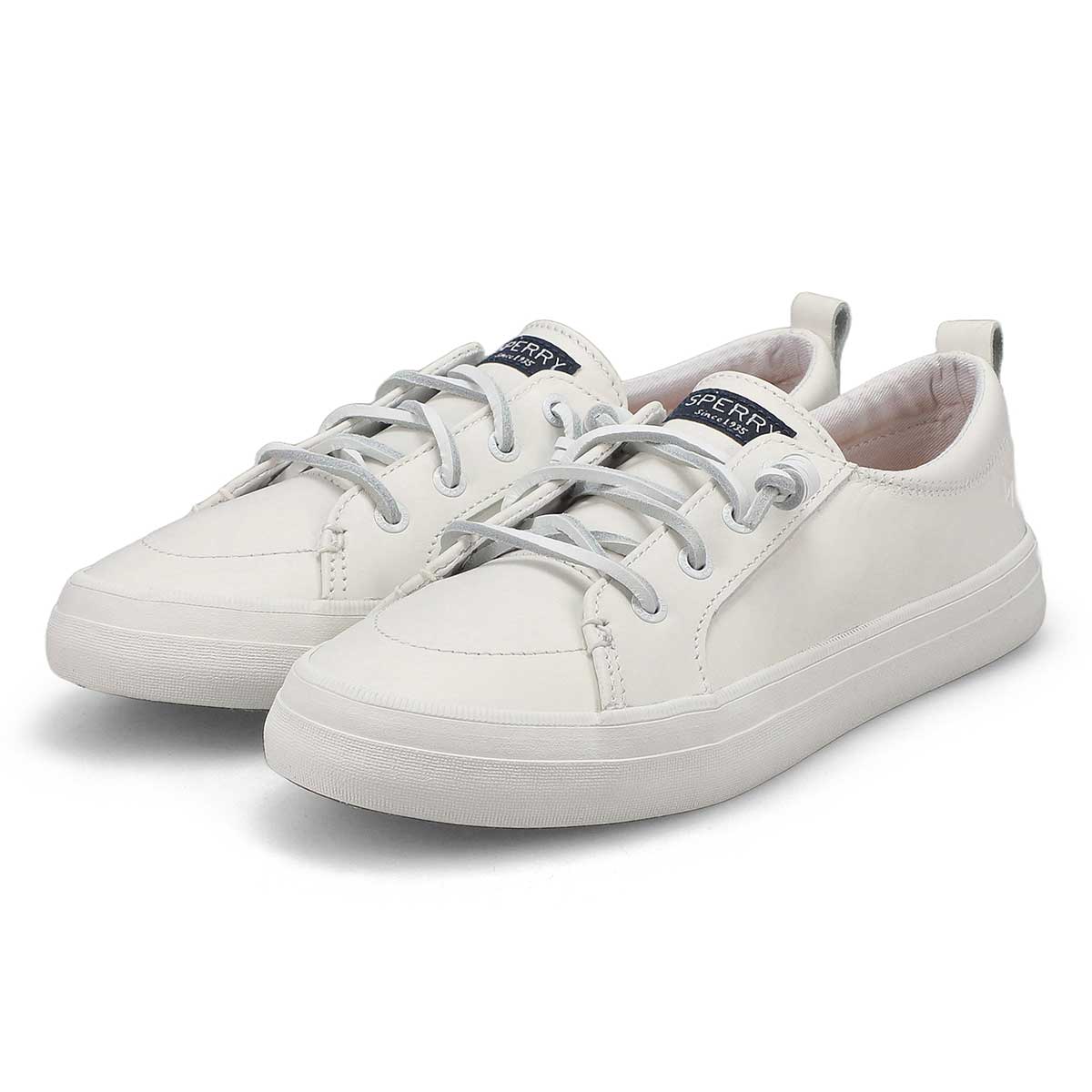 Sperry Women's Crest Vibe Leather Sneaker -Wh | SoftMoc.com