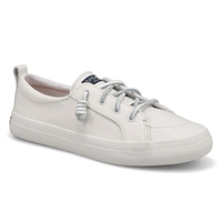 Women's Crest Vibe Leather Sneaker - White