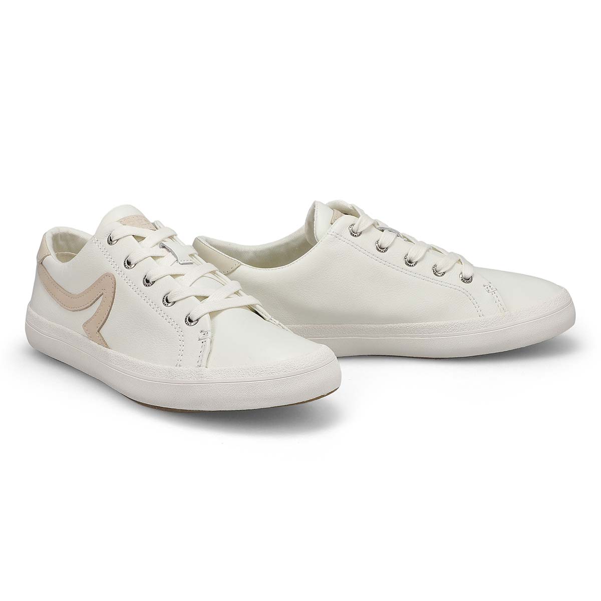 Women's Sandy Leather Lace Up Sneaker - White