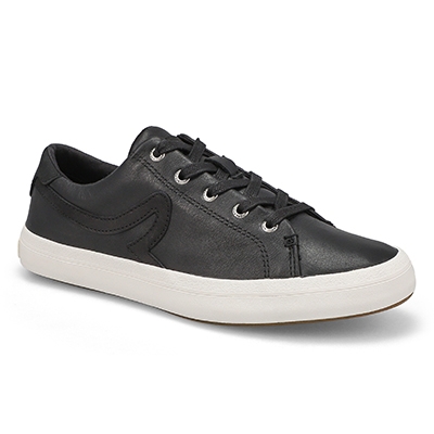 Lds Sandy Leather Lace Up Sneaker - Black