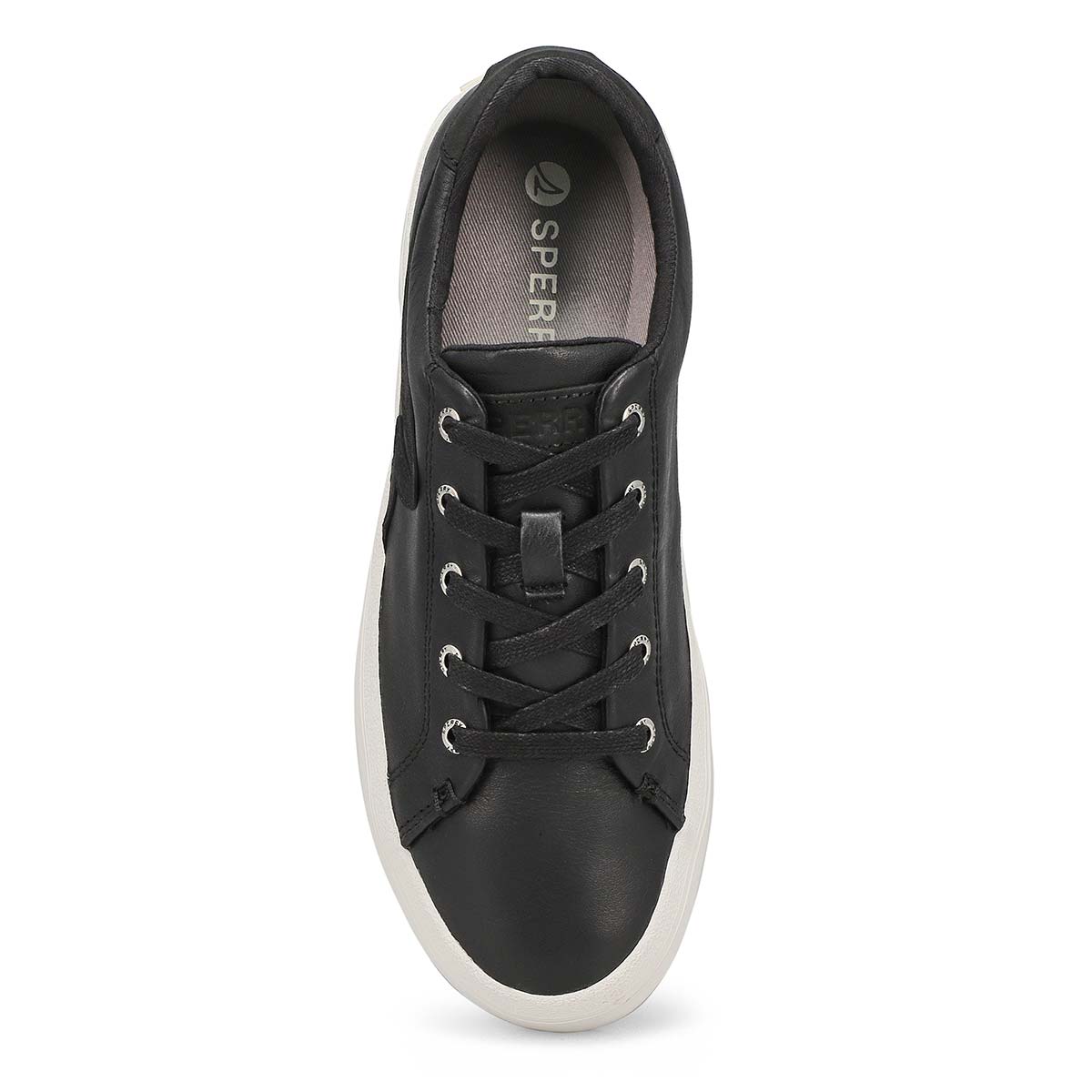 Women's Sandy Leather Lace Up Sneaker - Black