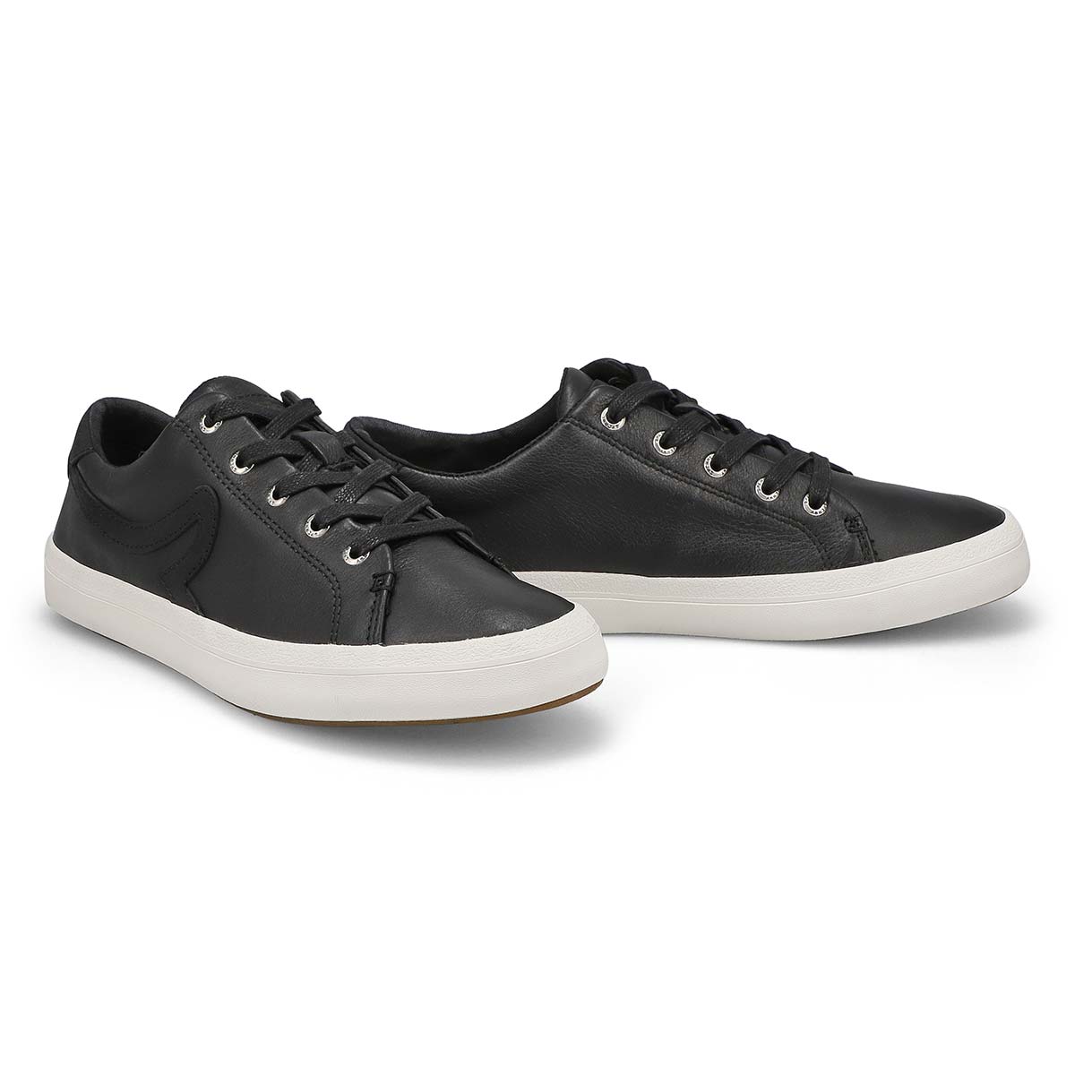 Women's Sandy Leather Lace Up Sneaker - Black