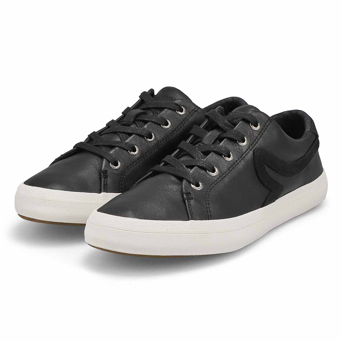 Women's Sandy Leather Lace Up Sneaker - Black