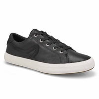 Women's Sandy Leather Lace Up Sneaker - Black