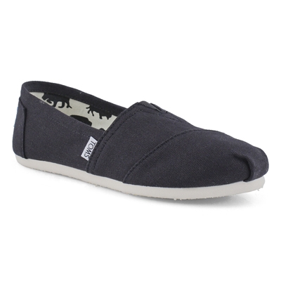 TOMS Women's CLASSIC black canvas loafers | SoftMoc.com