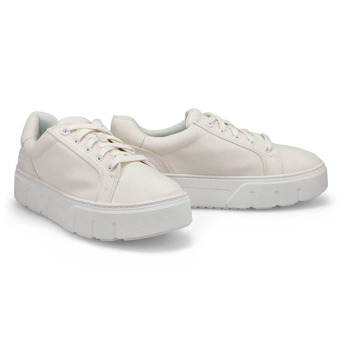 Women's Laurel Court Platform Lace Up Sneaker - White