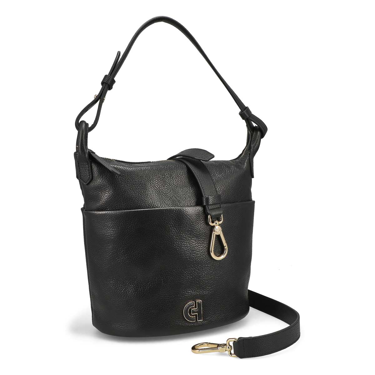 Women's Essential Soft Bucket Bag - Black