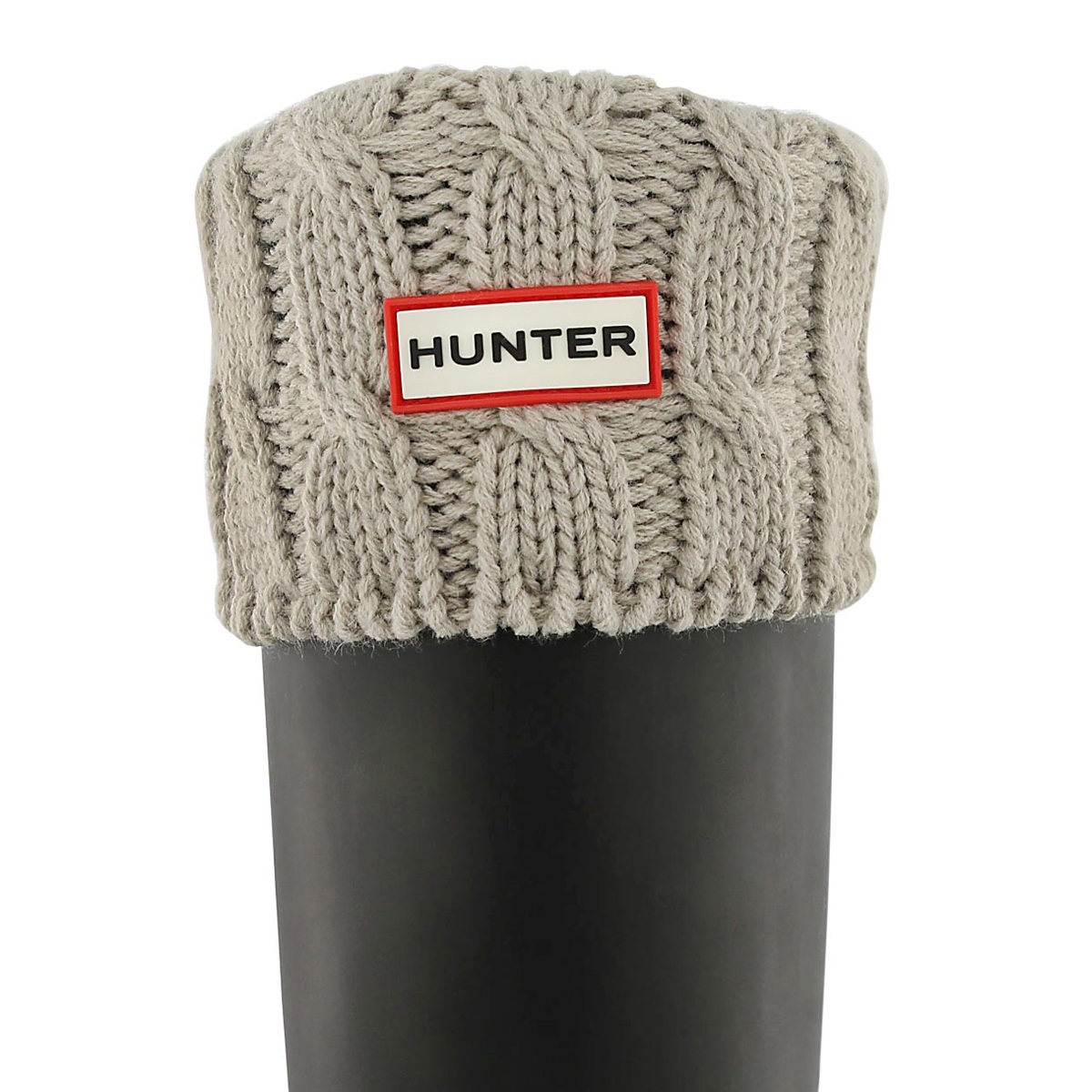 hunter six stitch cable boot sock