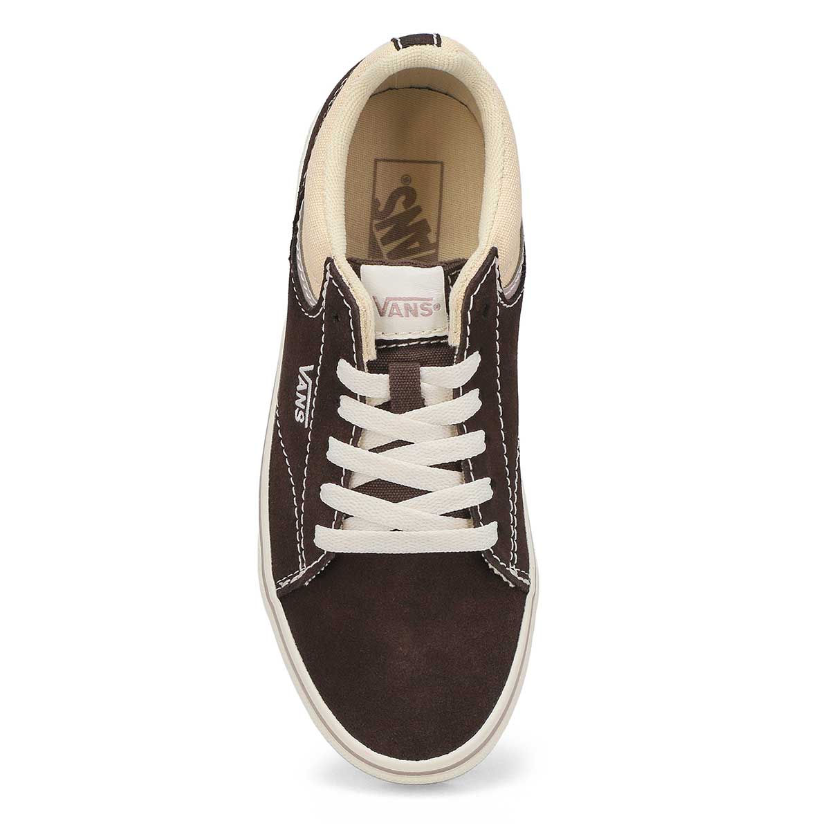 Women's Seldan Leather Lace Up Sneaker - Outdoor Coffee/Marshmellow