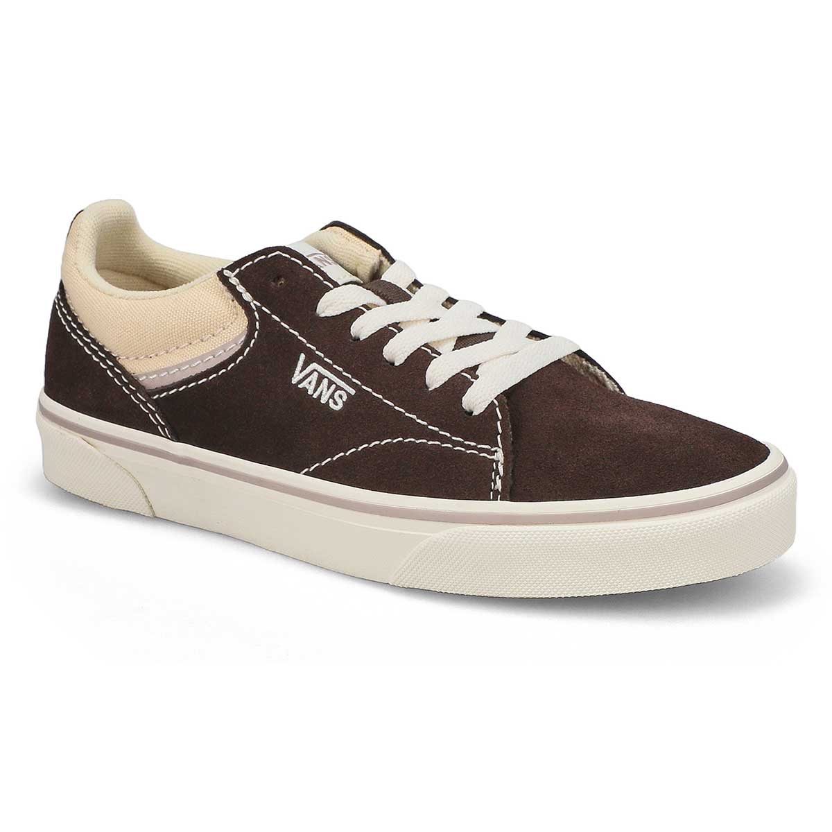 Women's Seldan Leather Lace Up Sneaker - Outdoor Coffee/Marshmellow